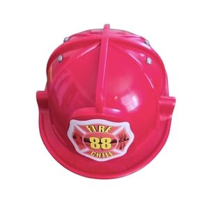 4/$15 Kids Fire Chief Play Helmet - Red Toys Dress Up Preschool